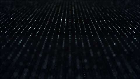 Technology abstract digital particle with flowing dots dark loop background Stock Footage 274420519