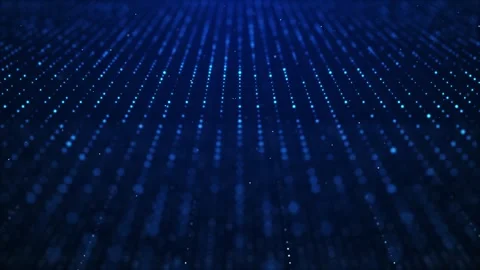 Technology abstract digital particle with flowing dots blue 4K background Stock Footage 274420773