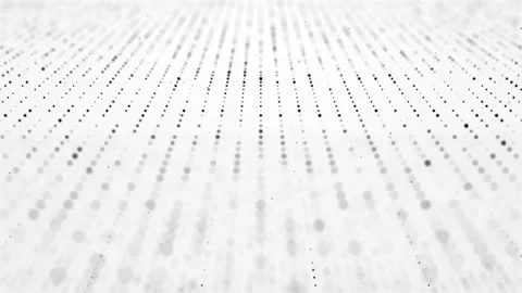 Technology abstract digital particle with flowing dots white 4K background Stock Footage 274421082