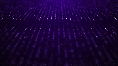 Technology abstract digital particle with flowing dots purple 4K background Stock Footage 274421113