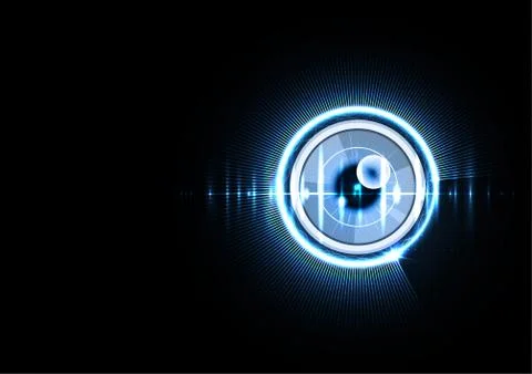 Technology abstract futurism intelligent interface security scanning backgrou 스톡 일러스트