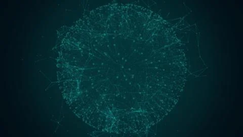 Technology Abstract Geometric Background Plexus イラスト素材