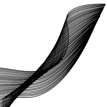 Technology abstract lines on white background. Undulate Grey Wave Swirl, fr.. Stock Illustration