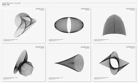 Technology abstract logo design template. Modern blend line abstract vector set. Illustrazione stock