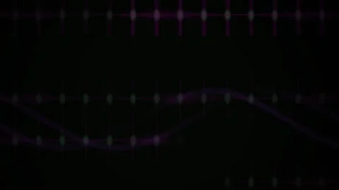 Technology Abstract Purple Wave Grid Background for Digital Data Flow and M.. Video stock 343769393