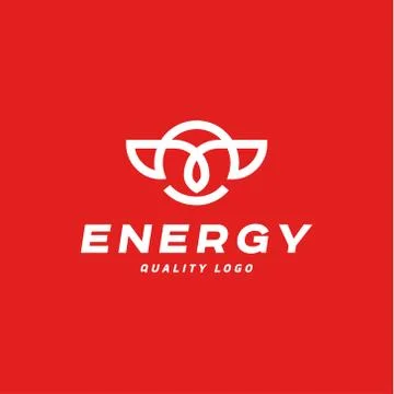 Technology abstract sign vector in a flat style of an outline line Stock Illustration