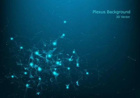 Technology abstract vector background.Data visualization.Sound wave, polygona Stockillustratie