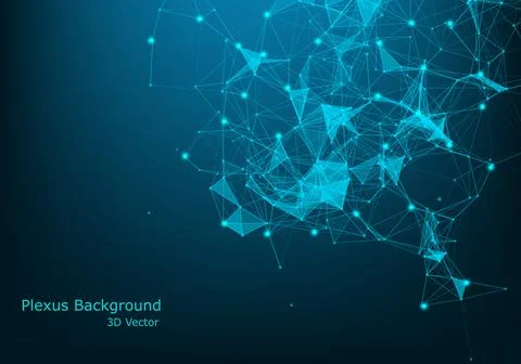 Technology abstract vector background.Data visualization.Sound wave, polygona Stock Illustration