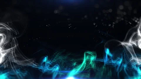 Technology abstract vibrant waves of nebula with cosmic effect for space theme Stock Footage 305481781