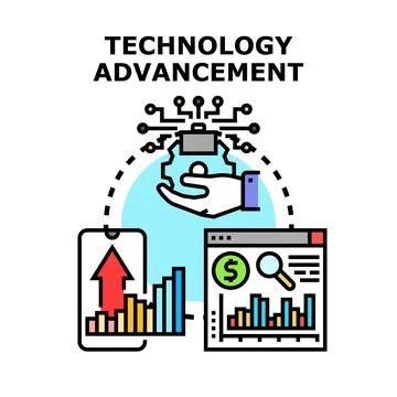 Technology advancement process for business innovation development Stock Illustration