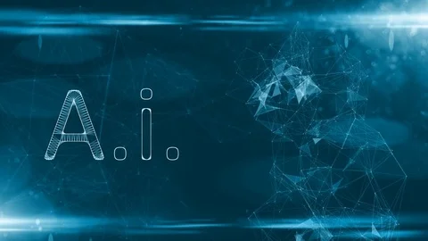 Technology of AI Artificial intelligence big data machine deep learning Stock Footage