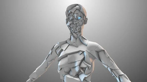 Technology of AI Artificial intelligence big data machine deep learning Stock Footage 87850356