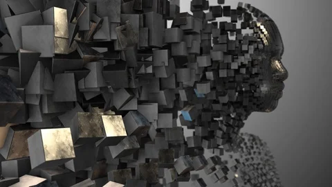 Technology of AI Artificial intelligence big data machine deep learning Stock Footage 87850533
