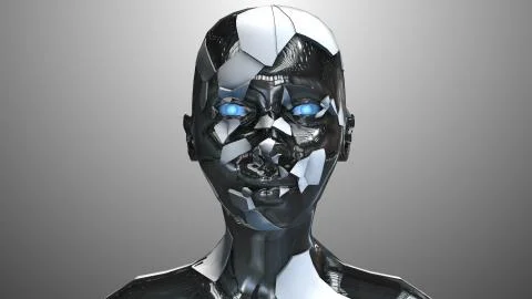 Technology of AI Artificial intelligence big data machine deep learning イラスト素材