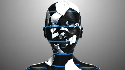 Technology of AI Artificial intelligence big data machine deep learning Stock Illustration