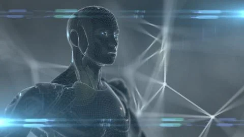 Technology of AI Artificial intelligence big data machine deep learning Stock Illustration