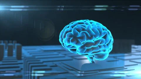 Technology of AI Artificial intelligence big data machine deep learning Stock Illustration