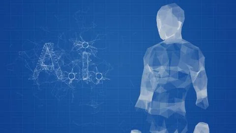 Technology of AI Artificial intelligence dig data machine deep learning Stock Illustration