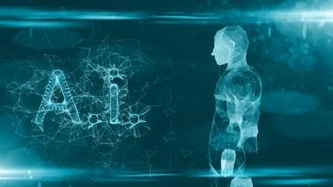 Technology of AI Artificial intelligence dig data machine deep learning Stock Illustration