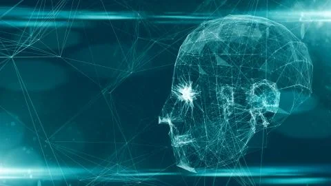 Technology of AI Artificial intelligence dig data machine deep learning Stock Illustration