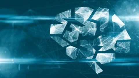 Technology of AI Artificial intelligence dig data machine deep learning Stock Illustration