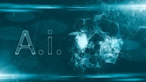 Technology of AI Artificial intelligence machine intelligence design Stock Footage 80408034