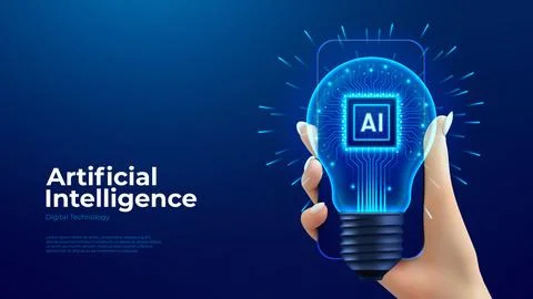 Technology AI chip concept 库存插图
