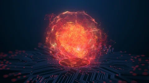 Technology Ai concept devil Stock Footage 126843840