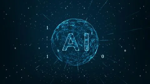 Technology AI concept. Stock Illustration