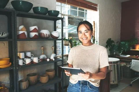 Technology allows me to respond quickly to clients. Cropped portrait of an Stock Photos