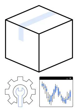 Technology, analysis, business growth, engineering, software tools, visualiza イラスト素材