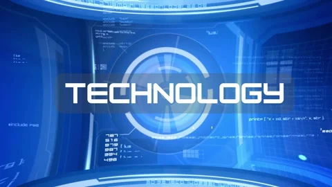 Technology and AI intro video Video stock 243491378