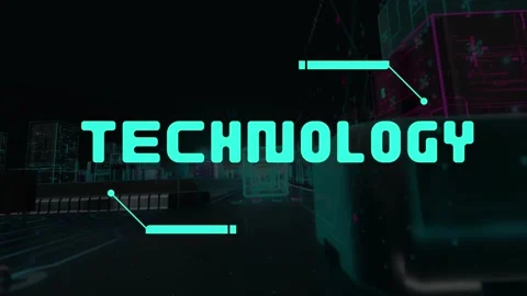 Technology and AI intro video Stock Footage 243491441