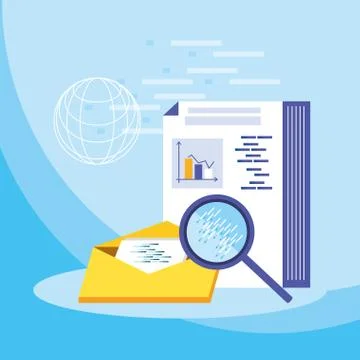 Technology and big data design Stock Illustration