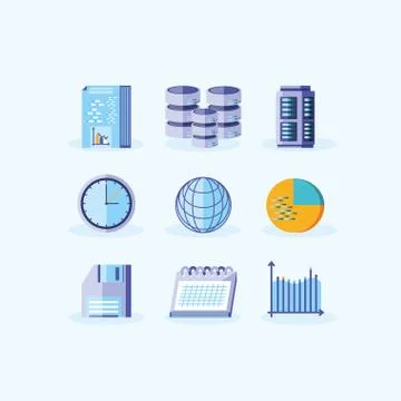 Technology and big data design Stock Illustration
