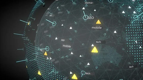 Technology and business background animation	 Stock Footage 77952954