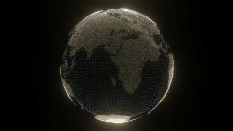 Technology and communication concept. Spinning Planet Earth in white color. Stock Footage 168926520