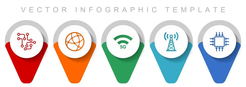 Technology and computer pointer collection, miscellaneous icons such as chip, イラスト素材