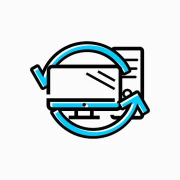 Technology and computers icon Illustrazione stock