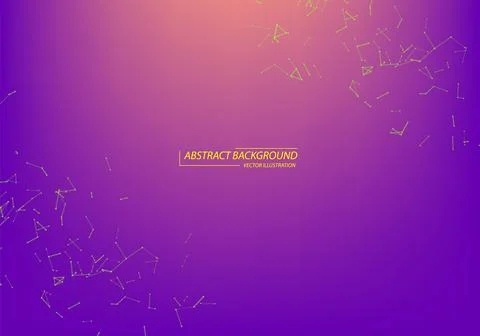 Technology and connection theme. Bright vertexes connected with thin lines .N Stock Illustration