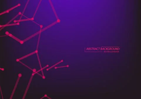 Technology and connection theme. Bright vertexes connected with thin lines .N Stock Illustration