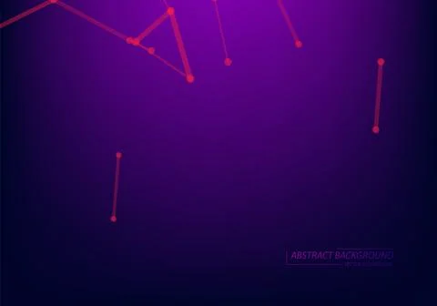Technology and connection theme. Bright vertexes connected with thin lines .N Illustrazione stock