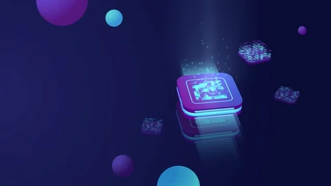 Technology and Data Animated Background Stock Footage 129721367