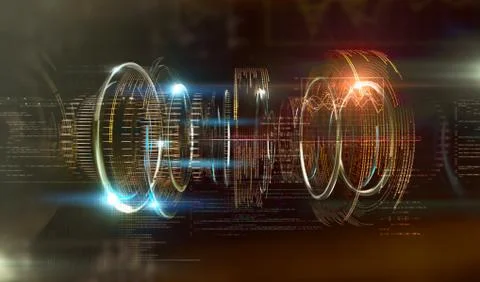 Technology and engineering abstract background.3d illustration Illustrazione stock