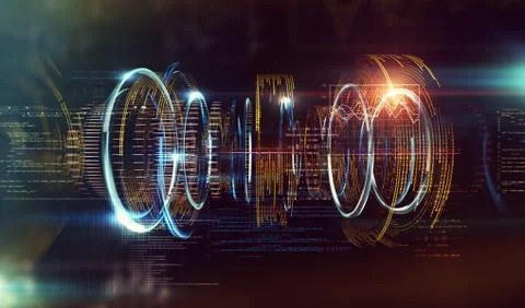 Technology and engineering abstract background.3d illustration Illustrazione stock