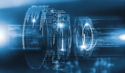 Technology and engineering abstract background.3d illustration Stock Illustration