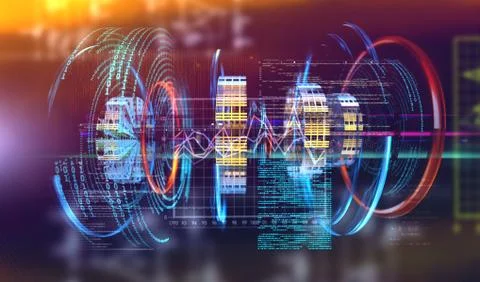 Technology and engineering abstract background.3d illustration Stockillustratie