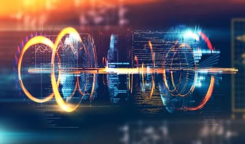 Technology and engineering abstract background.3d illustration Stock Photos