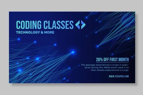 Technology and future banner template Stock Illustration