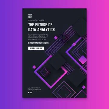 Technology and future flyer vertical Stock Illustration